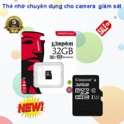 Thẻ nhớ MicroSD classs 10 Kingston 32GB chuyên dụng cho camera giám sát